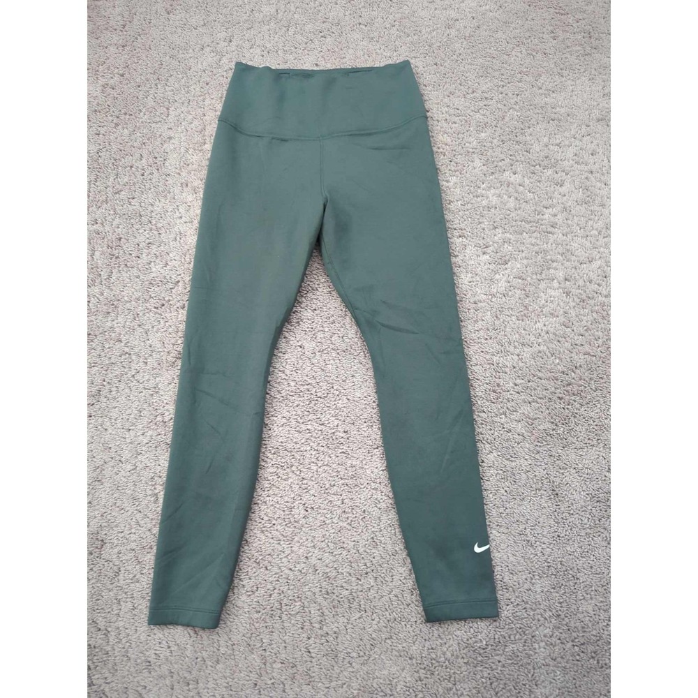 Nike Leggings Womens M Green High Rise Therma-Fit Cropped Yoga Gym Athletic